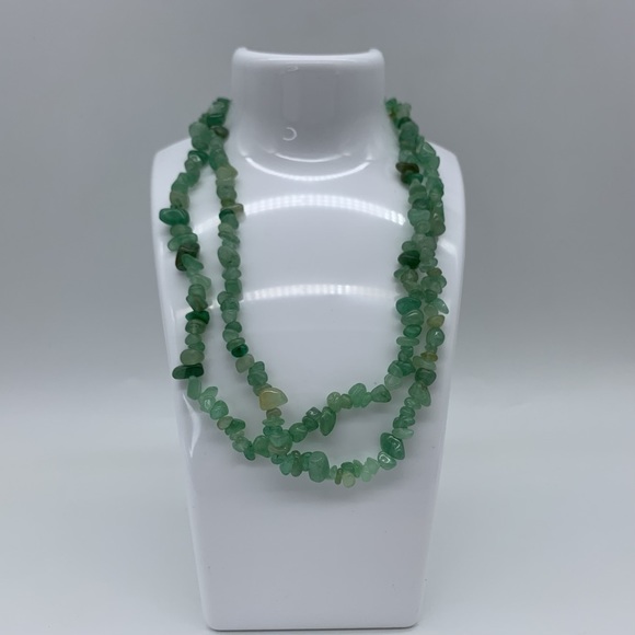 #2 Green Aventurine Natural Rough Stone Necklace - Picture 3 of 8